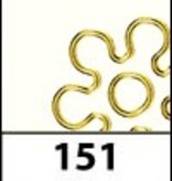 Sticker Scrapbog stickers alfabet, transparent-guld