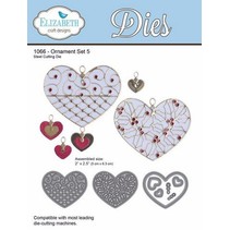 Punching and embossing stencil: heart with ornaments