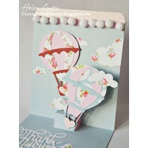 Punching and embossing templates: hot air balloons