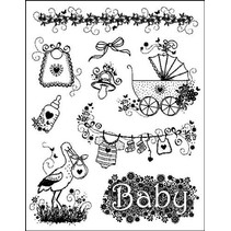 Clear stamps "Baby designs" MyPaperWorld silicone temple birth