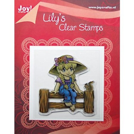 Joy!Crafts und JM Creation Timbri trasparenti, "Lily sulla rete fissa"