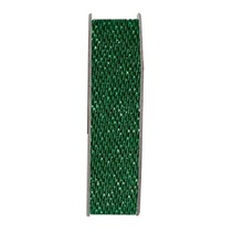 Ribbon, glitter satin, green, 3 meters.