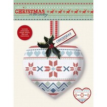 Cross Stitch Heart Dekoration Kit - Christmas in the Country - Fair Er