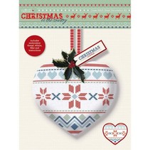 Cross Stitch Kit de décoration de coeur - Noël dans le pays - foire est