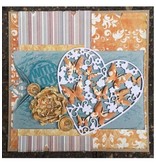 Joy!Crafts und JM Creation plantillas de punzonado y estampado en relieve: Corazón con las mariposas