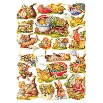 1 Vintage gloss sheet, 16.5 x 23.5cm, Topic: Easter