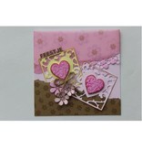 Joy!Crafts und JM Creation Punching and embossing stencil: square with heart