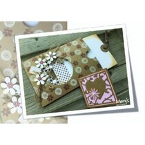 Ponsen en embossing stencil: vierkant met hart