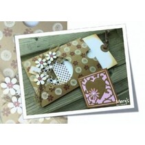 Punching and embossing stencil: square with heart