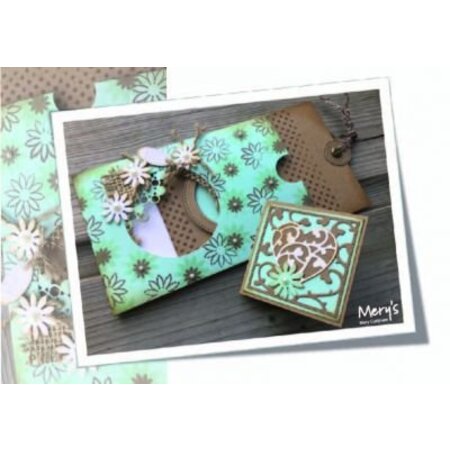 Joy!Crafts und JM Creation Ponsen en embossing stencil: vierkant met hart