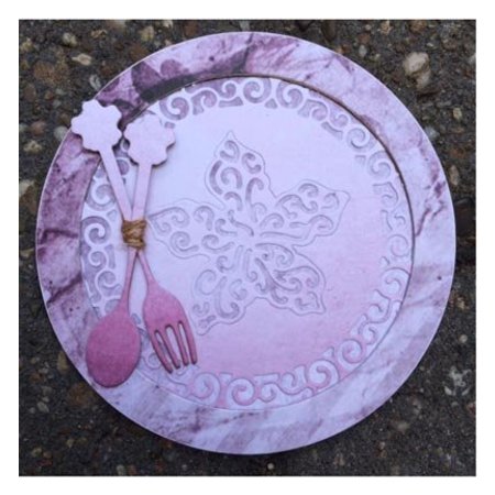 Joy!Crafts und JM Creation Punching and embossing templates: Circle with flower