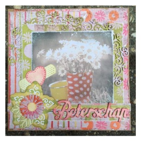 Joy!Crafts und JM Creation Punching and embossing templates: Circle with flower