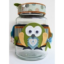 Skæring og prægning skabelon: Owl