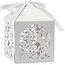 Dekoration Schachtel Gestalten / Boxe ... Decoratieve doos, 5,3x5,3 cm, wit, vogel, 12 stuks.