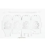 Dekoration Schachtel Gestalten / Boxe ... caja decorativa, 5,3x5,3 cm, blanco, pájaro, 12 PC.