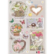 A4 carta foto, argomento: stile country, cuore