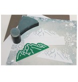 Joy!Crafts und JM Creation Punching and embossing template: ski / mountain landscape