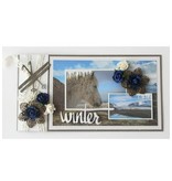 Joy!Crafts und JM Creation Punching and embossing template: ski / mountain landscape