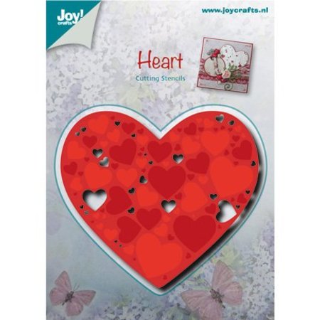 Joy!Crafts und JM Creation Stansning og prægning skabeloner: Hjerte med små hjerter