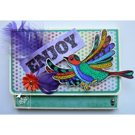 Stempel / Stamp: Transparent sello transparente: las aves de Zentangle