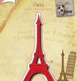 Joy!Crafts und JM Creation Ponsen en embossing sjablonen: Eiffel Tower