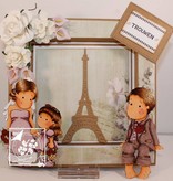 Joy!Crafts und JM Creation Ponsen en embossing sjablonen: Eiffel Tower