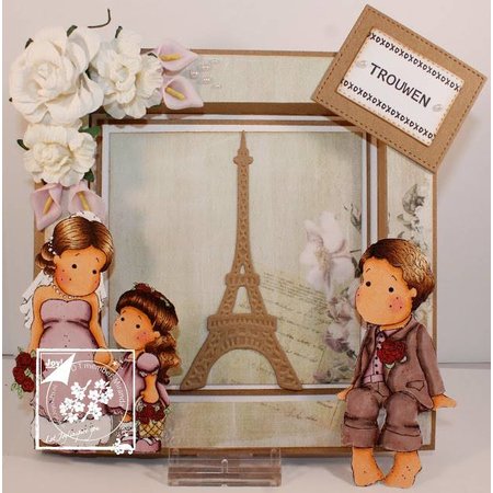 Joy!Crafts und JM Creation Punching and embossing templates: Eiffel Tower