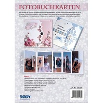 Bastelset complète rainurée pour les cartes de livre photo rose et bleu clair + 8 double carte