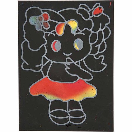 Kinder Bastelsets / Kids Craft Kits Rasguño Imágenes, 10x15 cm (A6), 10 piezas
