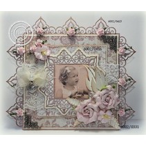 Cutting and embossing stencils, square + 2 corner