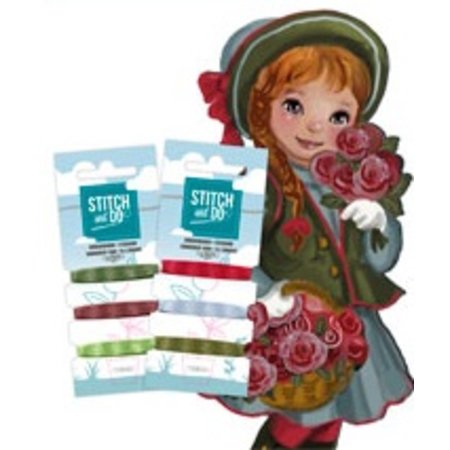 Komplett Sets / Kits Stitch and Do 31 Flower Girls, Kit voor het ontwerpen van 3 kaarten!