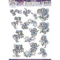 A4 feuilles découpées, sujet: Fee