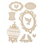 Pronty Soft cardboard, 9s Set Birds Vintage