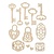 Pronty Softkarton, 13er Set vintage Schlüssel