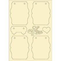 cartón blando, vintage 7 Set