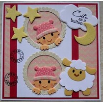 Punching and embossing template Collectables - Eline's sheep
