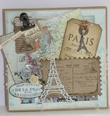 Joy!Crafts und JM Creation Ponsen en embossing sjablonen: Eiffel Tower