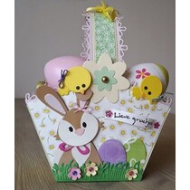 Stempelen en Embossing Stencil + mini stempel