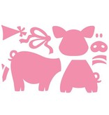 Marianne Design Punching and embossing templates: Pigs