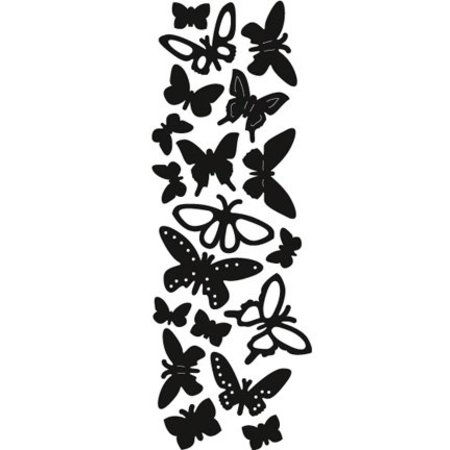 Marianne Design Ponsen en embossing sjabloon: Butterflies