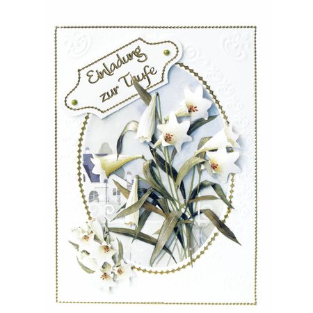 BASTELSETS / CRAFT KITS: Bastelpackung de 3 naipes de flores