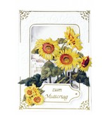 BASTELSETS / CRAFT KITS: Bastelpackung for 3 flower cards