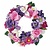 Embellishments / Verzierungen Paper flowers assortment, pink, purple, white