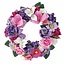 Embellishments / Verzierungen Paper flowers assortment, pink, purple, white