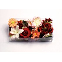 Paper Bloemen assortiment d`rot, rood, rosé