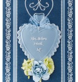Embellishments / Verzierungen Carta assortimento floreale, blu, verde, bianco