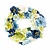 Embellishments / Verzierungen Paper Floral assortiment, bleu, vert, blanc