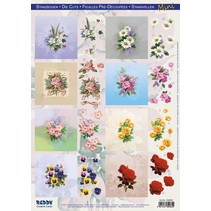 3D die cut sheet, mini, "flowers"
