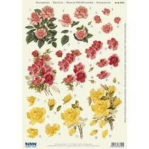 3D Die feuille: 3 modèles différents "Roses"