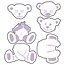 Spellbinders und Rayher Stansning og prægning skabelon: Spellbinders Guiden Skabelon: Teddys